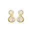 14K Real Gold Plating Round Ring Earrings Micro-Inlaid